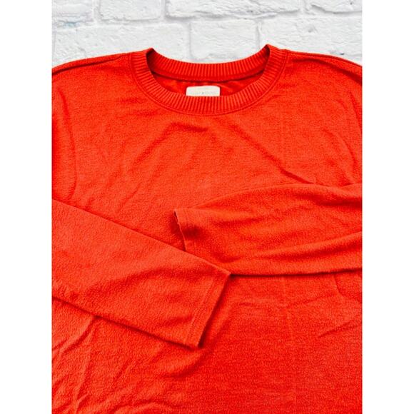 Lucky Brand Women's‎ Long Sleeve Knit Shirt Large Burnt Orange Crewneck - Picture 2 of 10